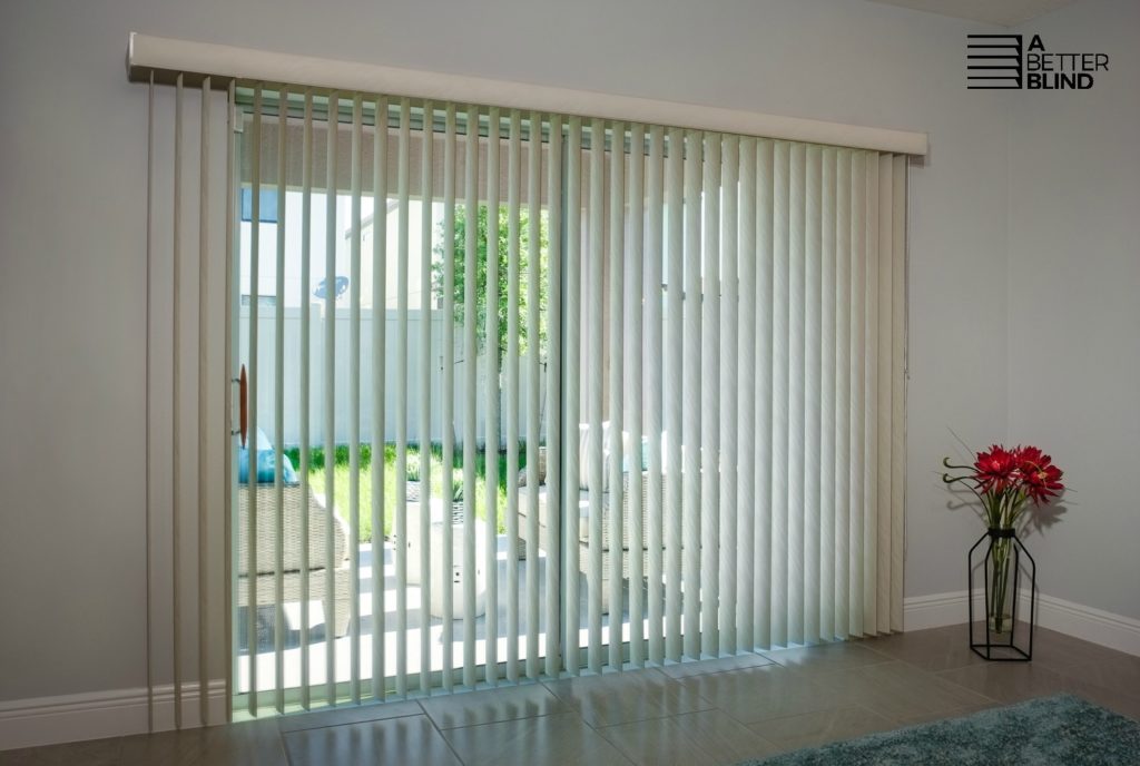 Vertical blinds in a Fort Myers living room