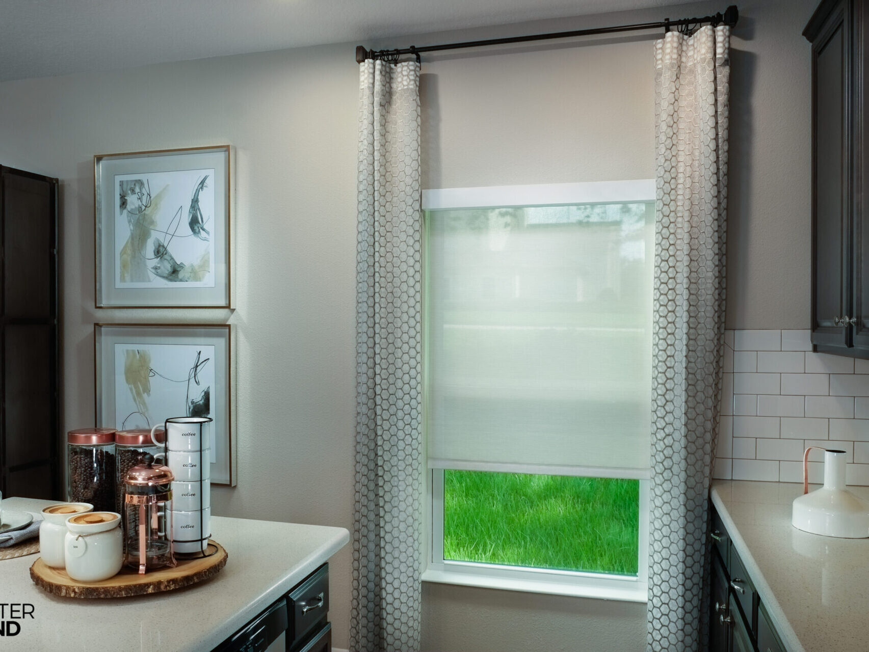 roller shades in a fort myers kitchen